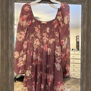 Floral Long Sleeve Dress